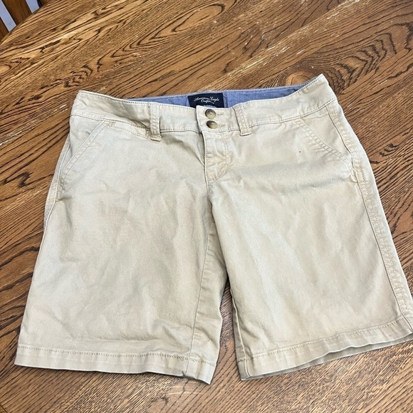 Lot 2 American Eagle Aeropostale Khaki Denim Size 0 XS Shorts Teen Tween School - Picture 12 of 16